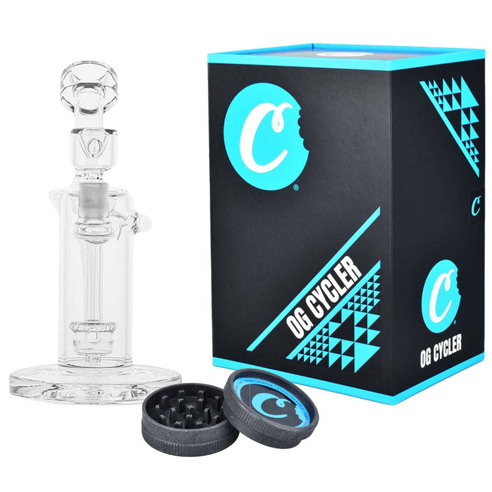 Cookies Recycler Glass Water Pipe - 8.75" / 14mm F - Discreet Smoker