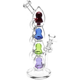 Pulsar Stacks on Stacks Glass Water Pipe - 11.75" / 14mm F - Discreet Smoker