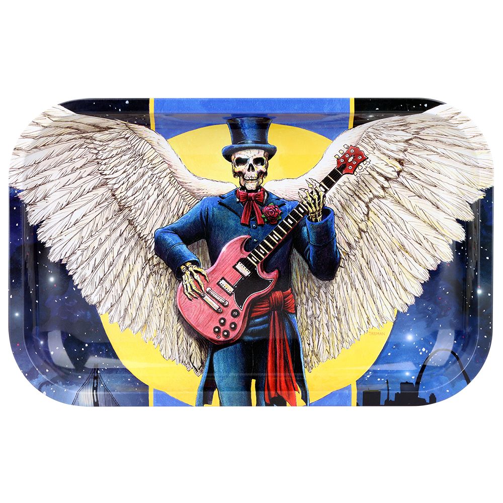 Grateful Dead x Pulsar Metal Rolling Tray - Angel of Music / 11" x 7" - Discreet Smoker