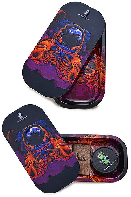 Space King 3D Holographic Slim Tray Kit (5 Designs) - Discreet Smoker