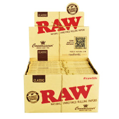 Raw Connoisseur Rolling Papers w/ Tips - Discreet Smoker