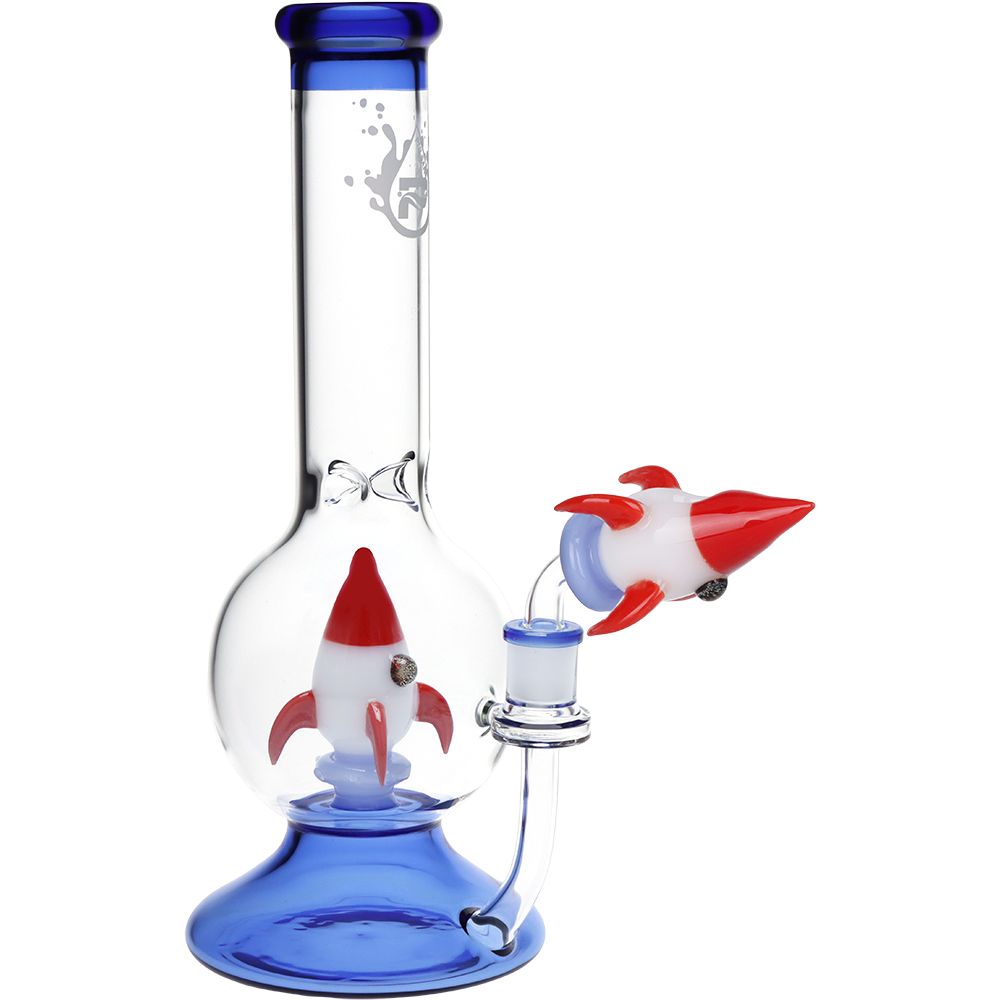Pulsar Rocketship Glass Water Pipe - 12" / 14mm F - Discreet Smoker