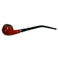 Pulsar Shire Pipes Churchwarden Cherry Wood Tobacco Pipe w/Bent Stem | 7.5" - Discreet Smoker