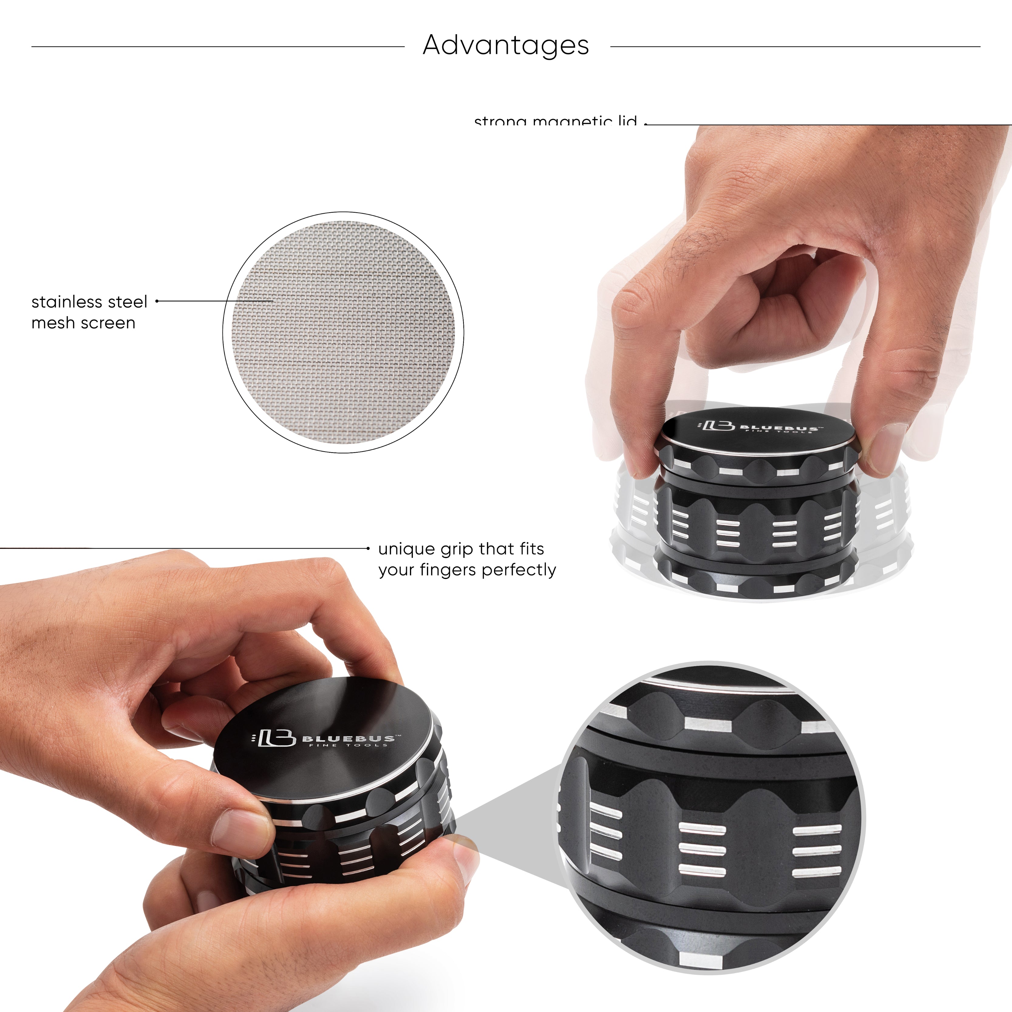 GAC 2.5" Ceramic Grinder Light Purple - Discreet Smoker