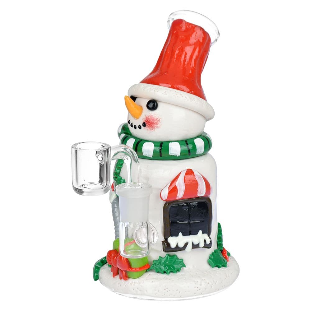 Snow Place Like Home Glass Dab Rig - 6.25" / 14mm F - Discreet Smoker