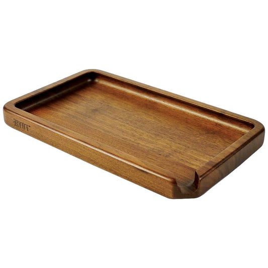 RYOT Wood Rolling Tray - 5" x 9" / Walnut - Discreet Smoker