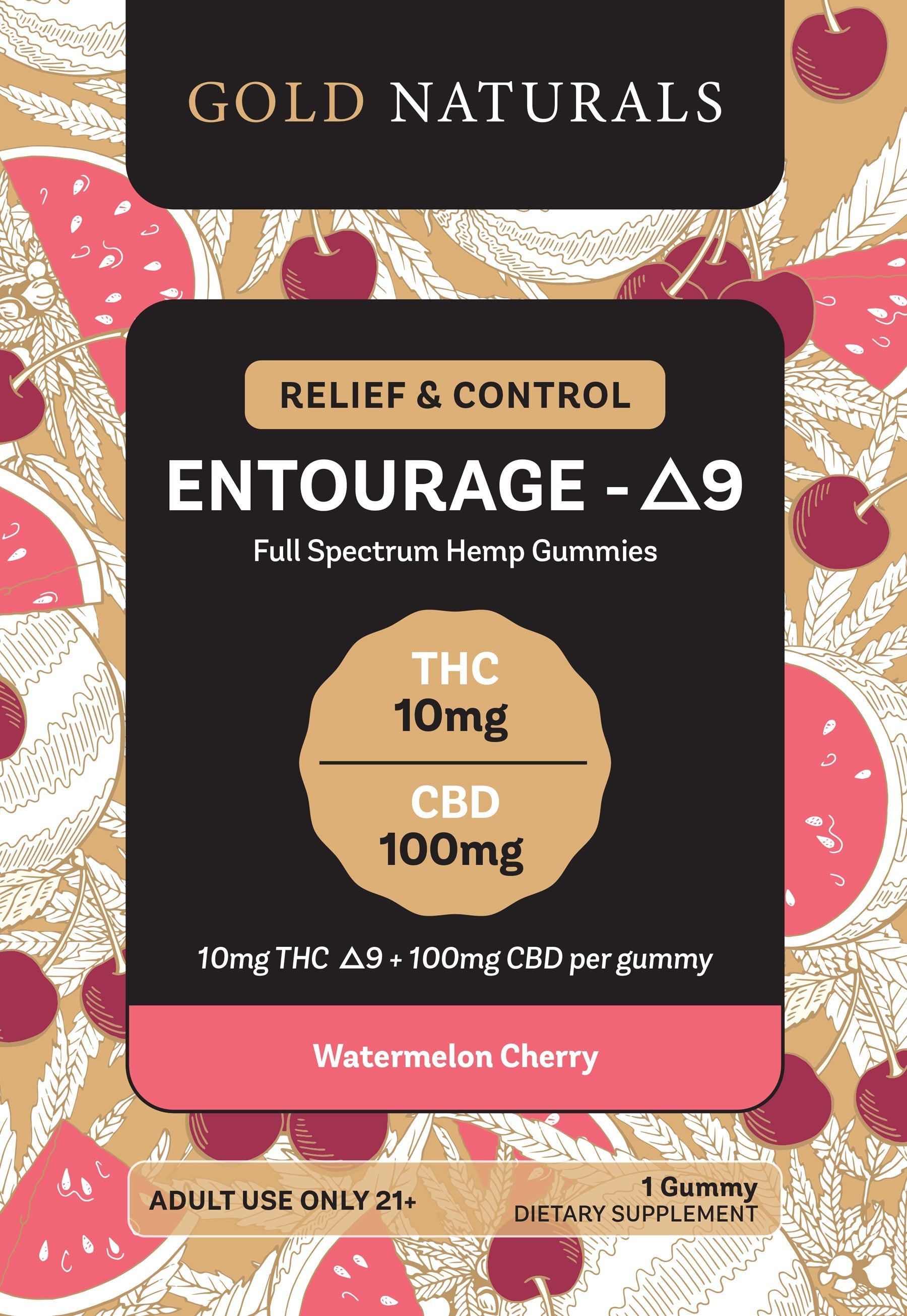 Gold Naturals Entourage Δ9 Gummy - Discreet Smoker
