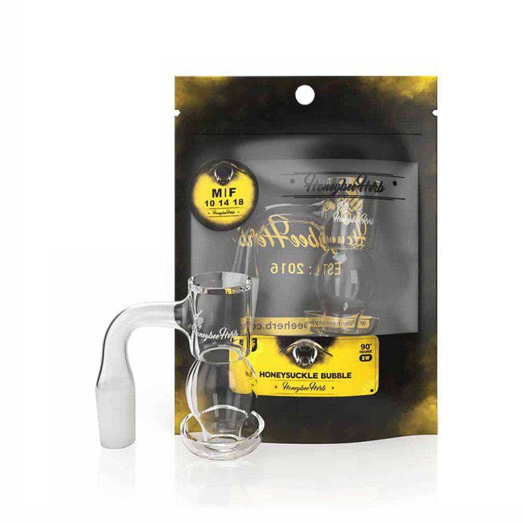 HONEYSUCKLE BUBBLE QUARTZ BANGER - 90° DEGREE | BL - Discreet Smoker