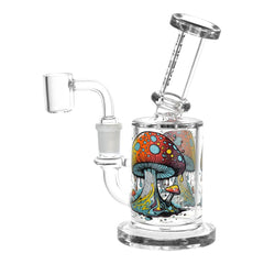 Pulsar Day Drippin' On Planet Shroom Glass Dab Rig - 6.25" / 14mm F - Discreet Smoker