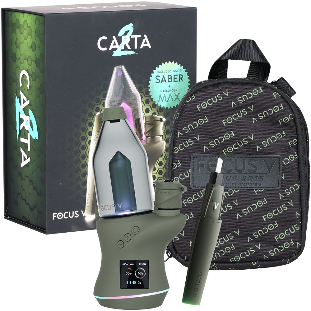 Focus V CARTA 2 eRig MAX Oil Atomizer & Saber Hot Knife Bundle | 2000mAh - Discreet Smoker