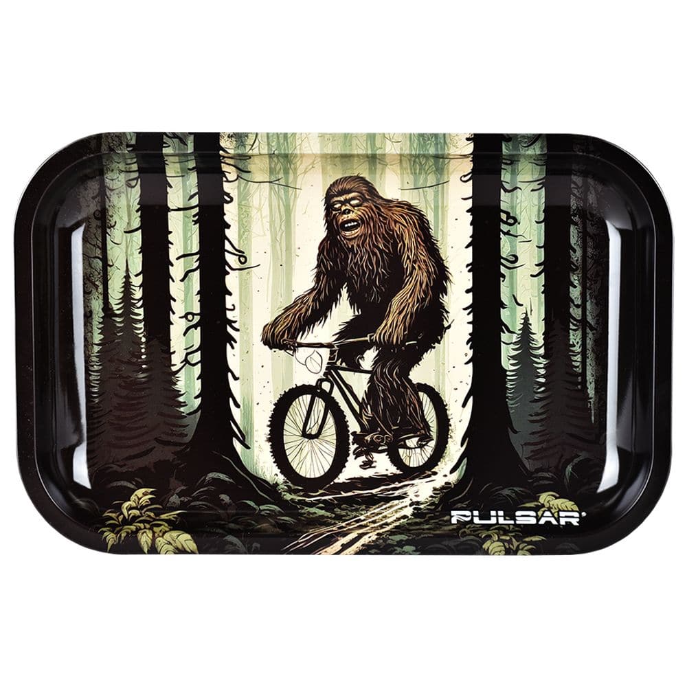 Pulsar Metal Rolling Tray - Bigfoot Rides Again / 11"x7" - Discreet Smoker