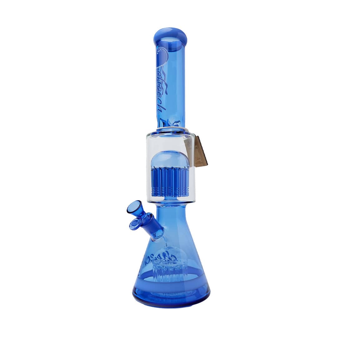 Cheech Glass 18" Double Trouble Water Pipe - Discreet Smoker