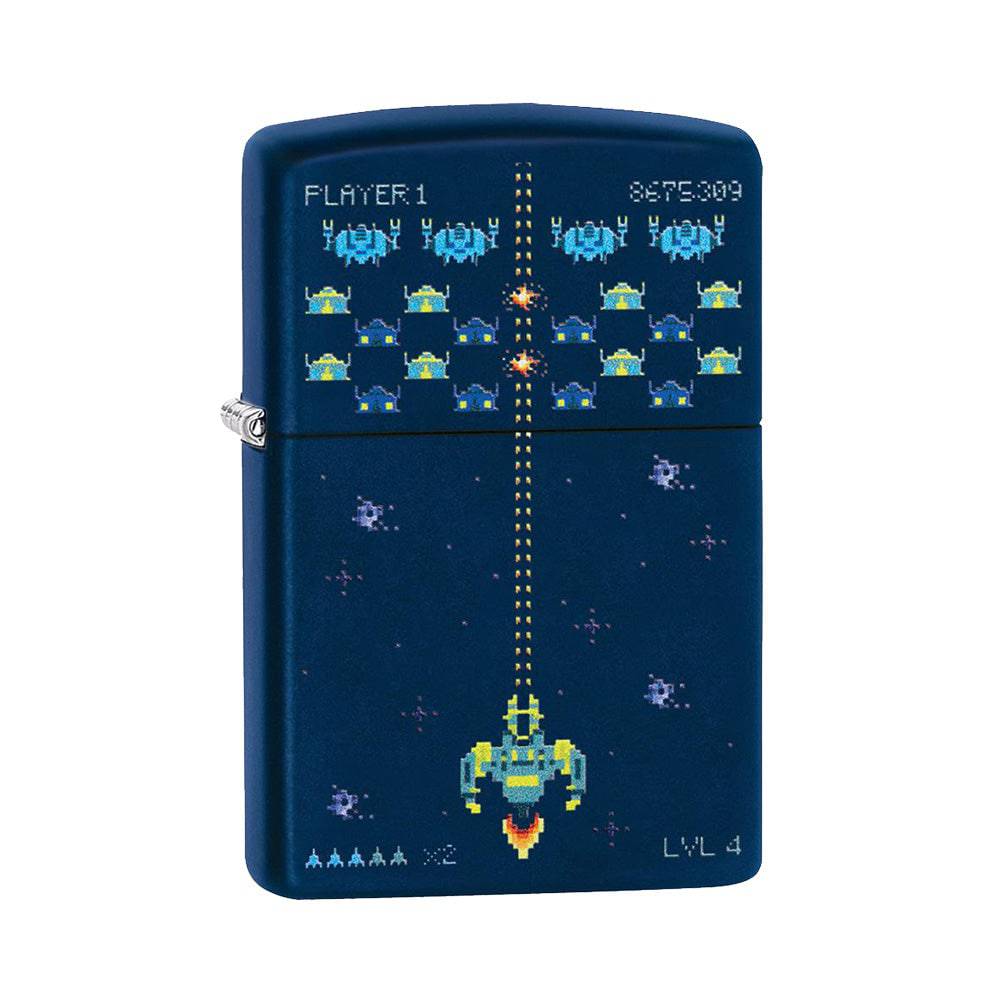 Zippo Lighter | Pixel Game | Navy Matte - Discreet Smoker