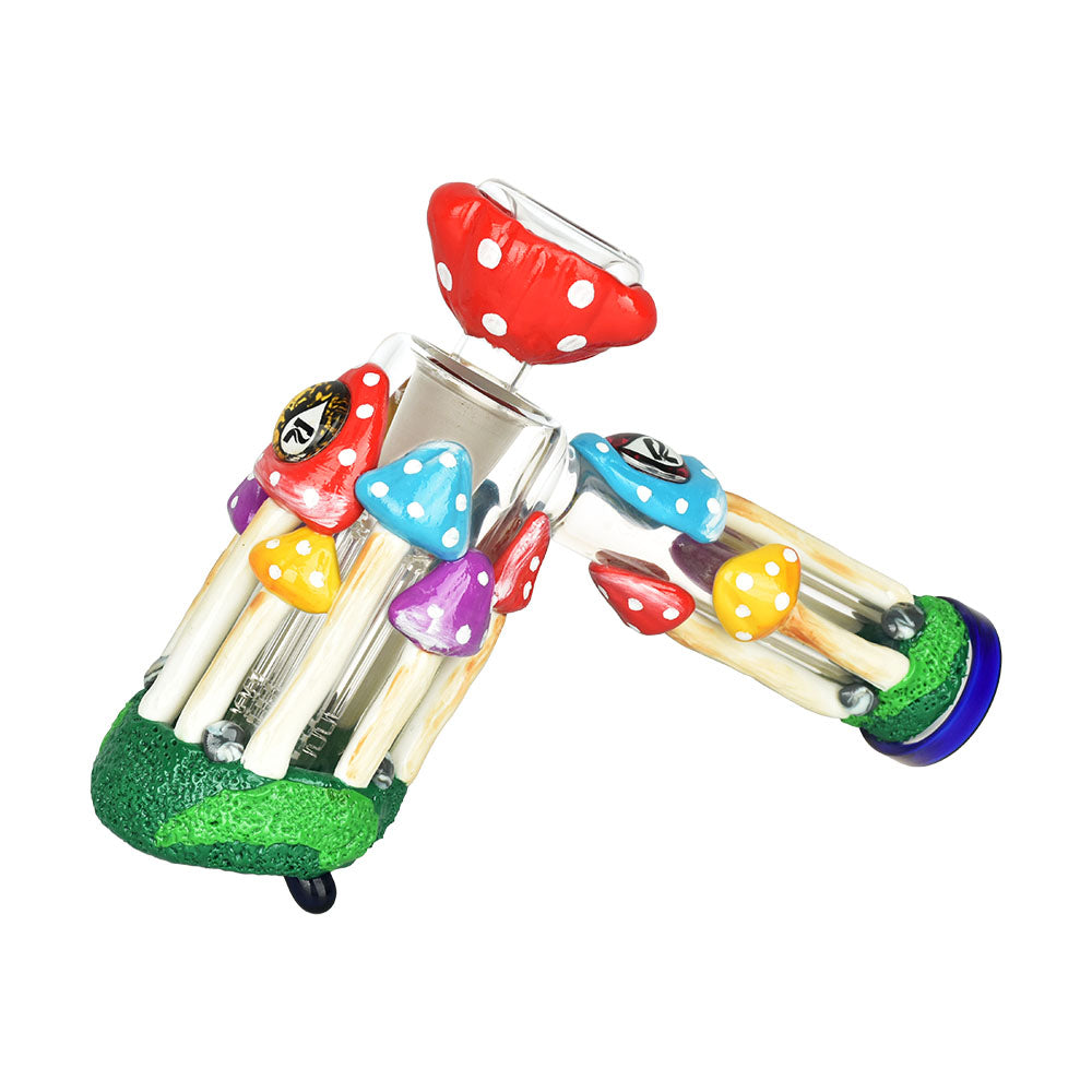 Pulsar Shroom Forest Bubbler Pipe - 8" / 19mm F - Discreet Smoker