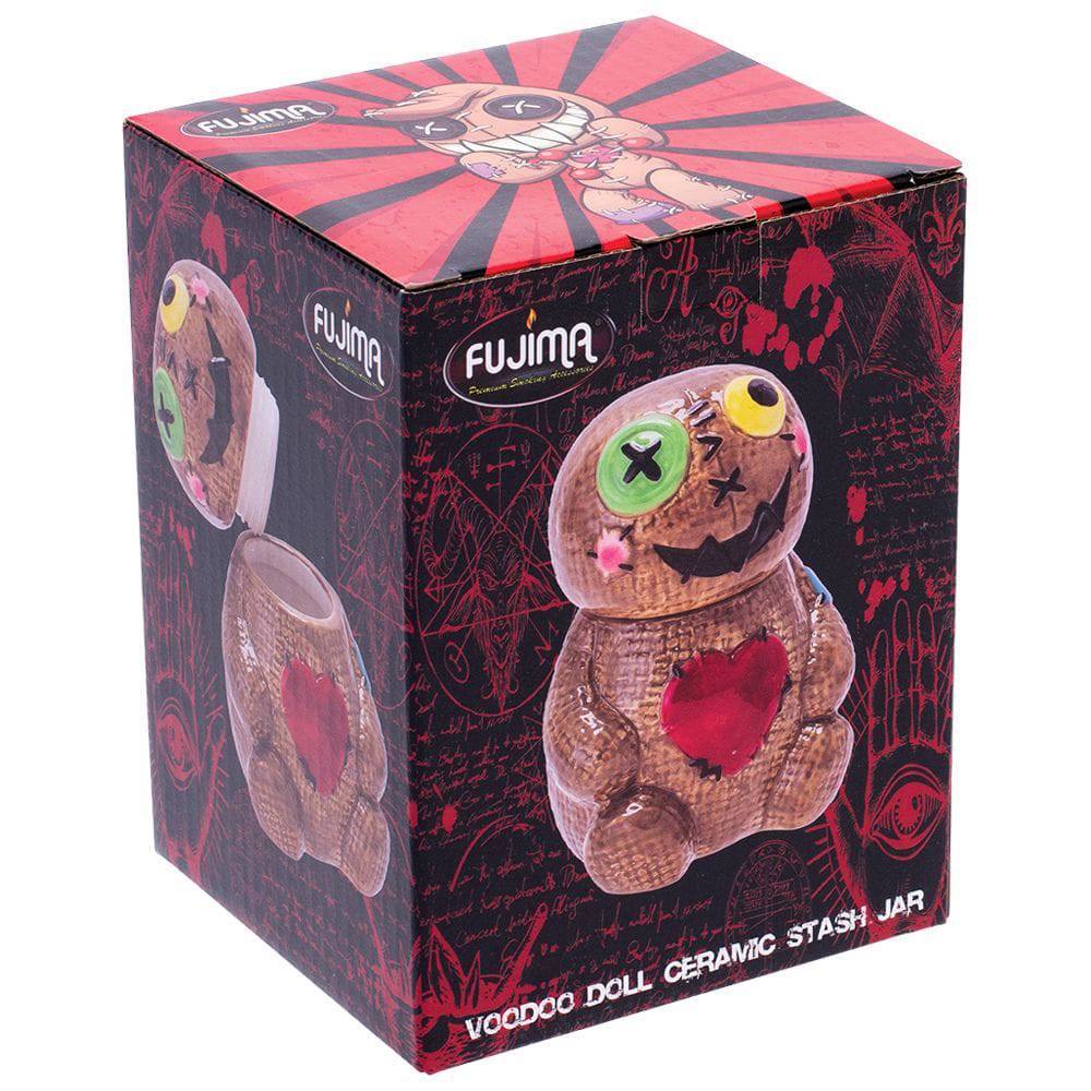 Fujima Voodoo Doll Ceramic Stash Jar - 4.5" - Discreet Smoker