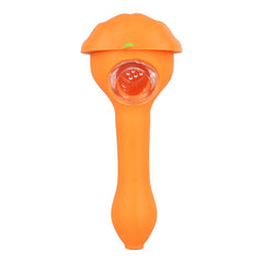 3CT BUNDLE - Pumpkin Silicone Hand Pipe - 5" - Discreet Smoker