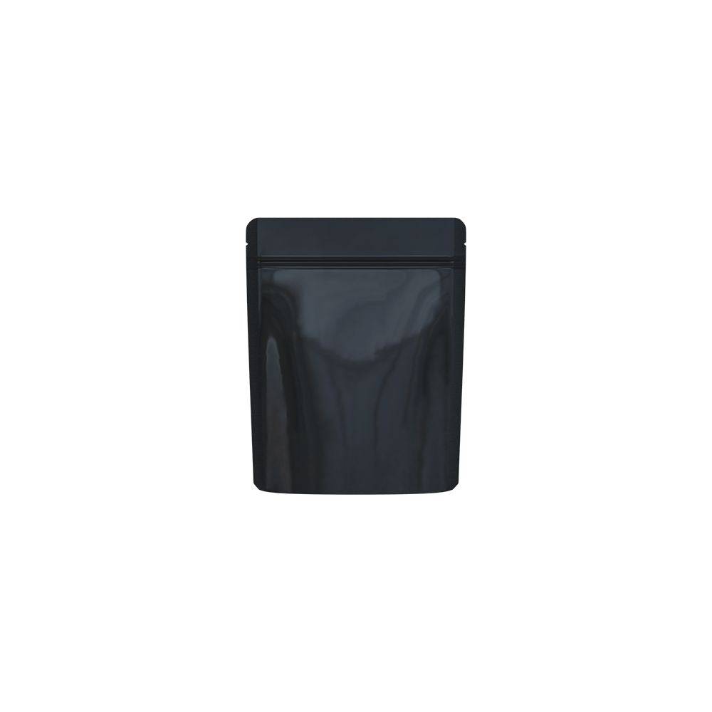Cannaline Smell Proof Mylar Bags | Black Glossy Solid | 50pc Set - Discreet Smoker