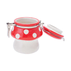 MUSHROOM CERAMIC JAR WITH CLASP - Discreet Smoker