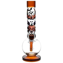 Pulsar Halloween Round Ball Glass Water Pipe - 11.75" / 14mm F - Discreet Smoker