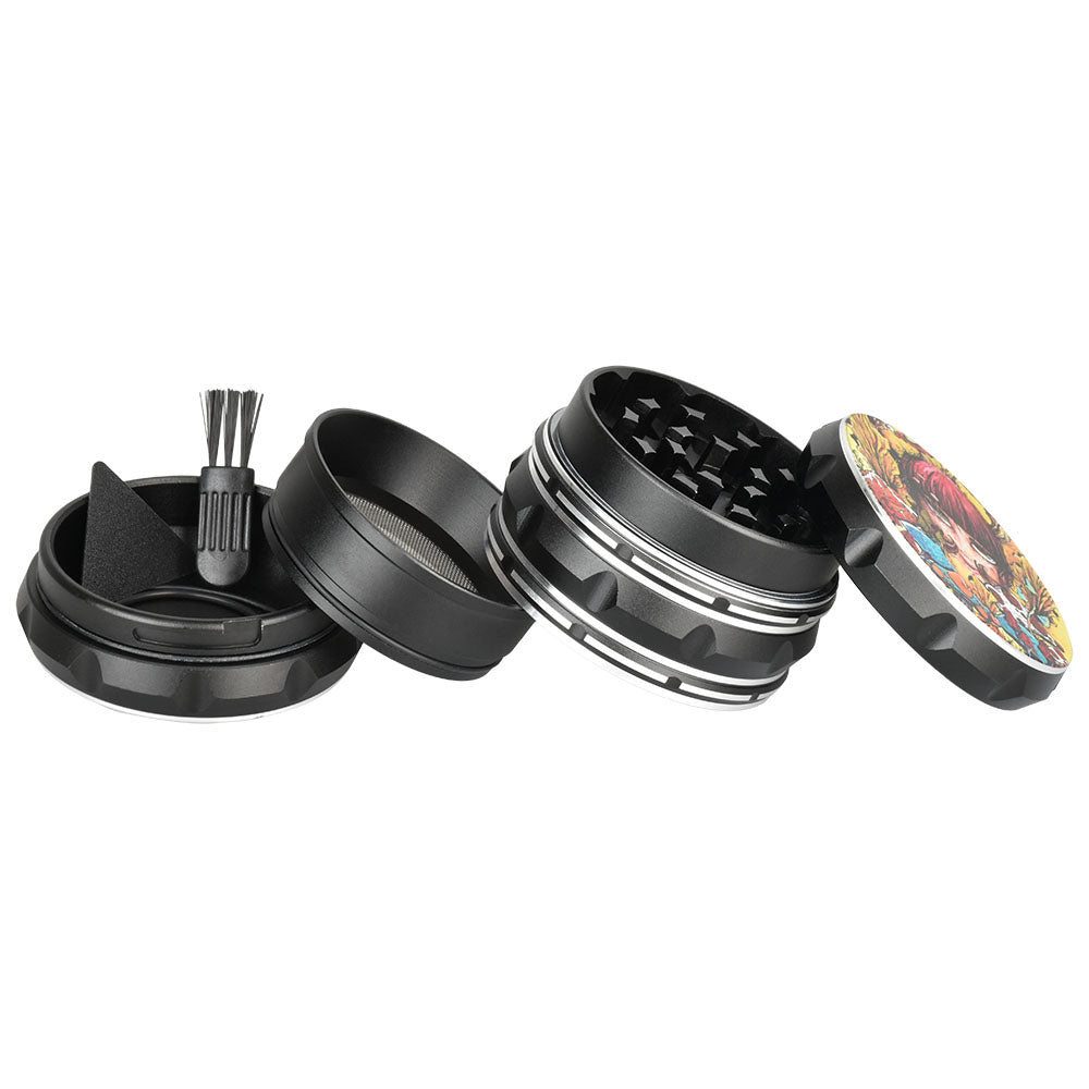 Sean Dietrich Mushroom Red Grinder - 4pc / 2.25" - Discreet Smoker