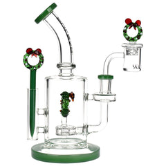 Pulsar Holidaze Series Glass Dab Rig Set | 8.25" | 14mm F - Discreet Smoker