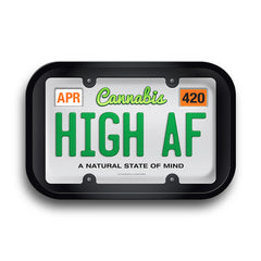 High AF Cannabis License Plate Rolling Tray - Discreet Smoker
