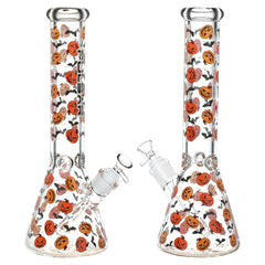 Pulsar Cackling Pumpkins Batty Beaker Glass Water Pipe | 14mm F - Discreet Smoker