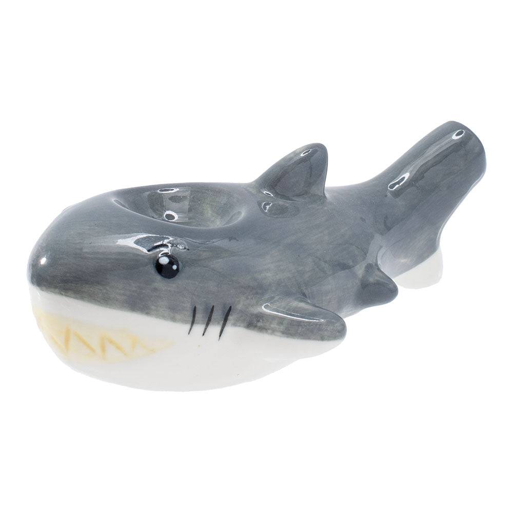 Wacky Bowlz Shark Ceramic Pipe - 3.75" - Discreet Smoker