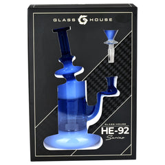Glass House Two Toned Cylinder Water Pipe - 7.75" / 14mm F - Discreet Smoker