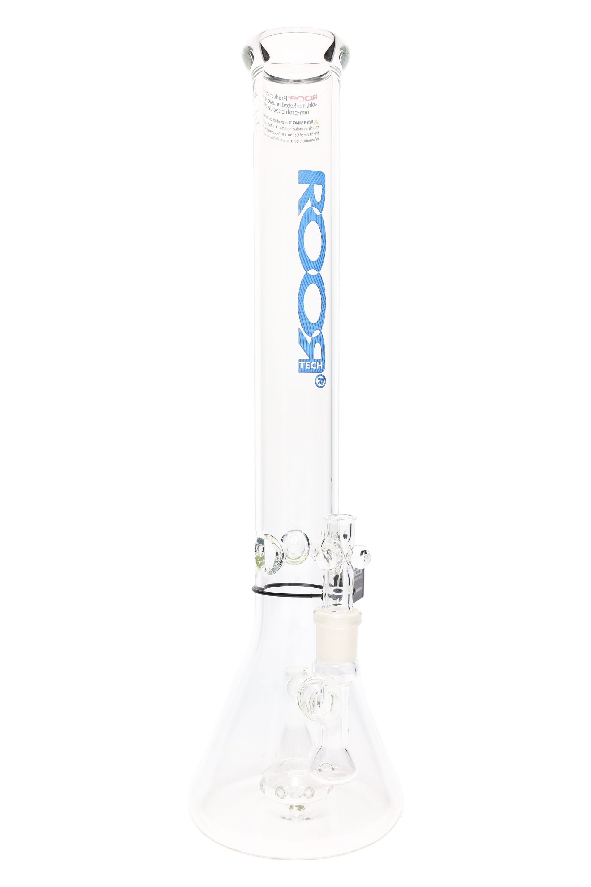 ROOR Tech 18" Stemless Beaker Bong with Showerhead Perc – Clear Glass GOG - Discreet Smoker