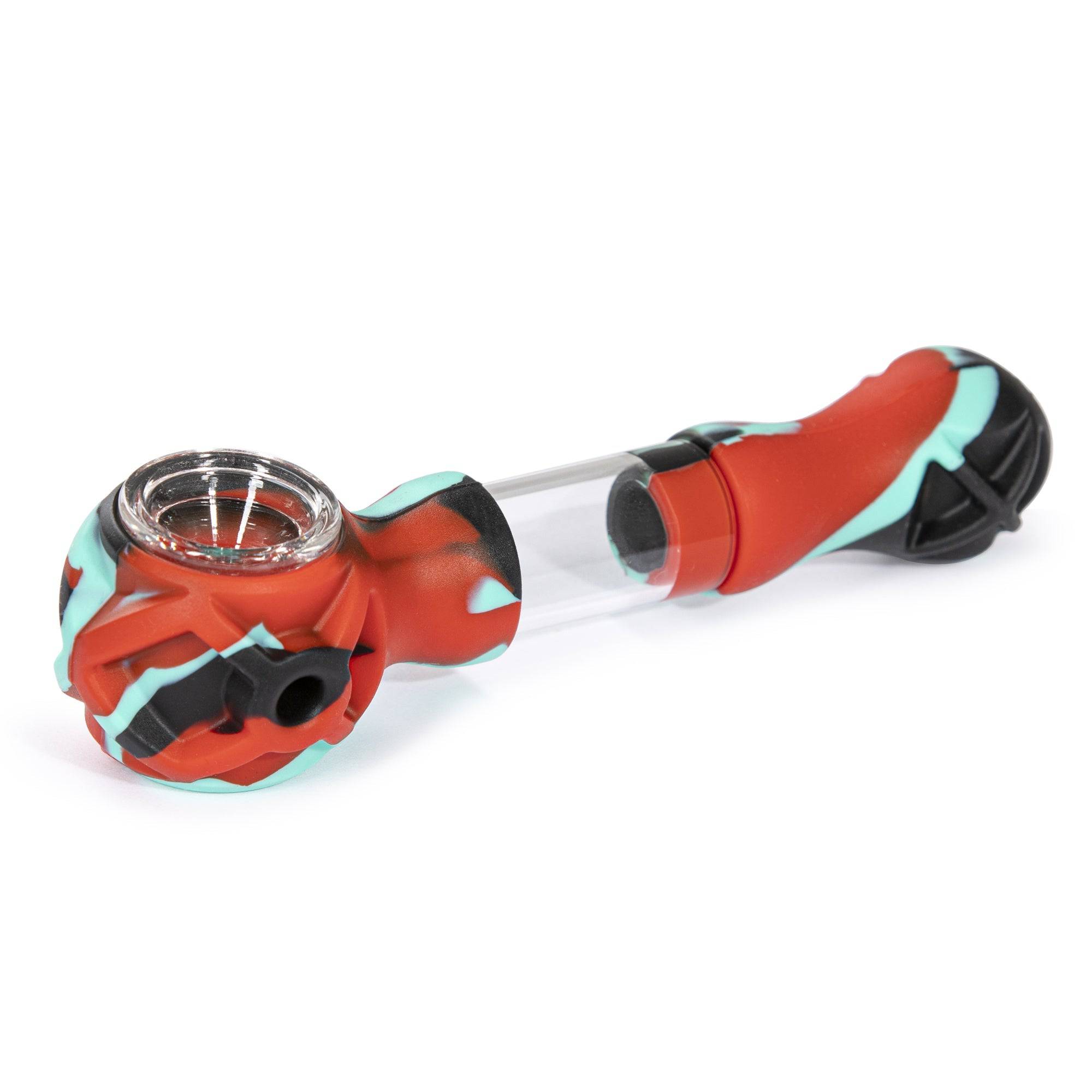 Hybrid Silicone and Glass Spoon with Translucent Chamber by 3 Gates Global - Discreet Smoker