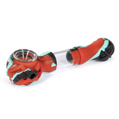 Hybrid Silicone and Glass Spoon with Translucent Chamber by 3 Gates Global - Discreet Smoker