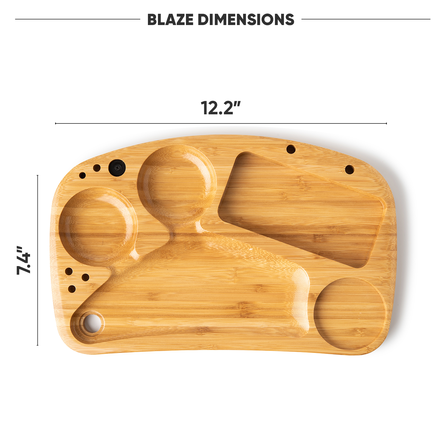 BLAZE Wooden Rolling Tray - Discreet Smoker
