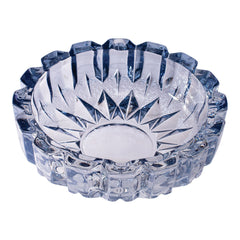 Fujima Exquisite Gem-cut Glass Ashtray - Blue / 7.5" - Discreet Smoker