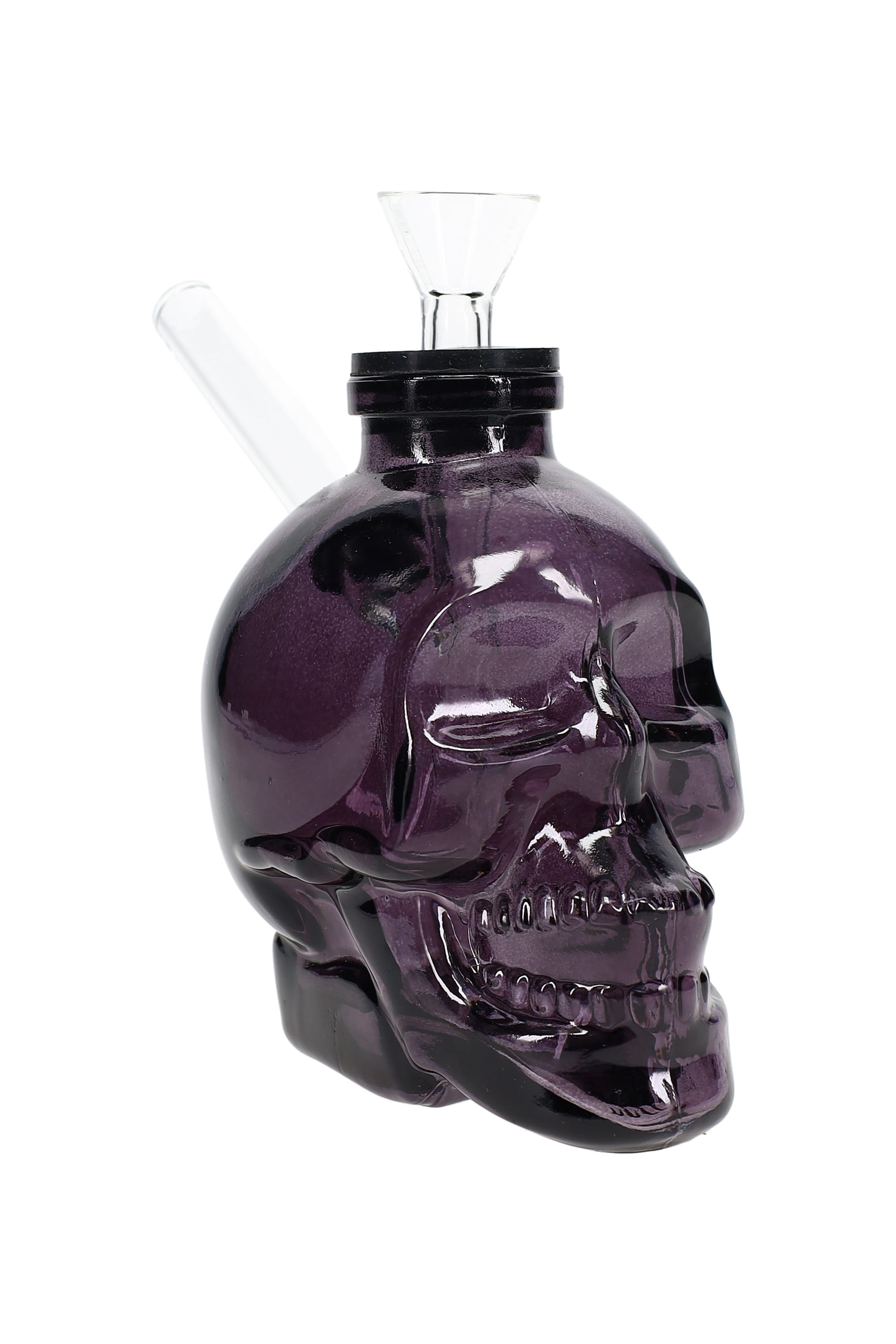 Colored Skull Glass Bong “Bone Bank” – 4″ - Discreet Smoker