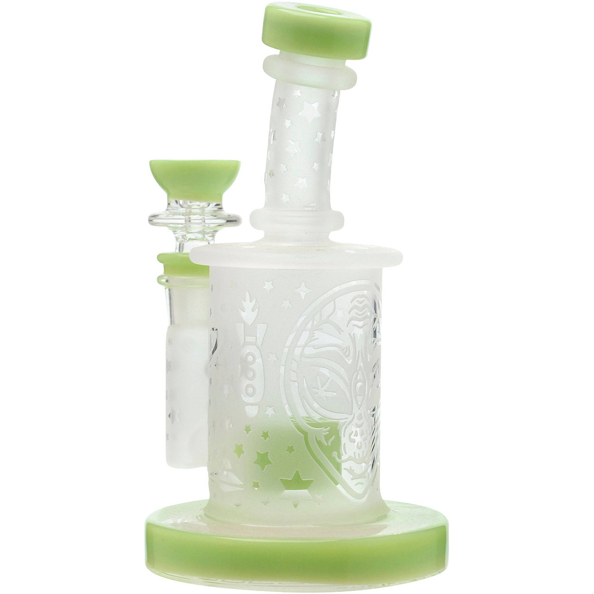 Calibear Sandblasted Flower Of Life Mini Can Bong - Discreet Smoker