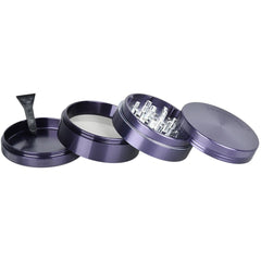 SharpStone Solid Top Metal Grinder | Purple | 4pc | 2.5" - Discreet Smoker