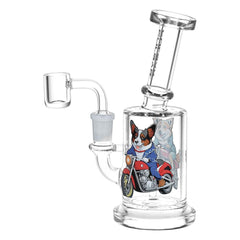 Pulsar Moto Corgi Glass Dab Rig - 6.75" / 14mm F - Discreet Smoker