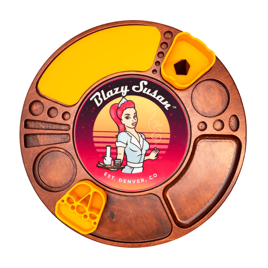 Blazy Susan Spinning Rolling Trays - Discreet Smoker