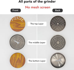 Grinder, Large 3" Spice Grinder (Wood Grain Brown)