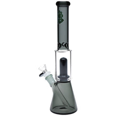 SeshGear Double Chamber Glass Beaker Water Pipe - 12" / 14mm F / Colors Vary - Discreet Smoker