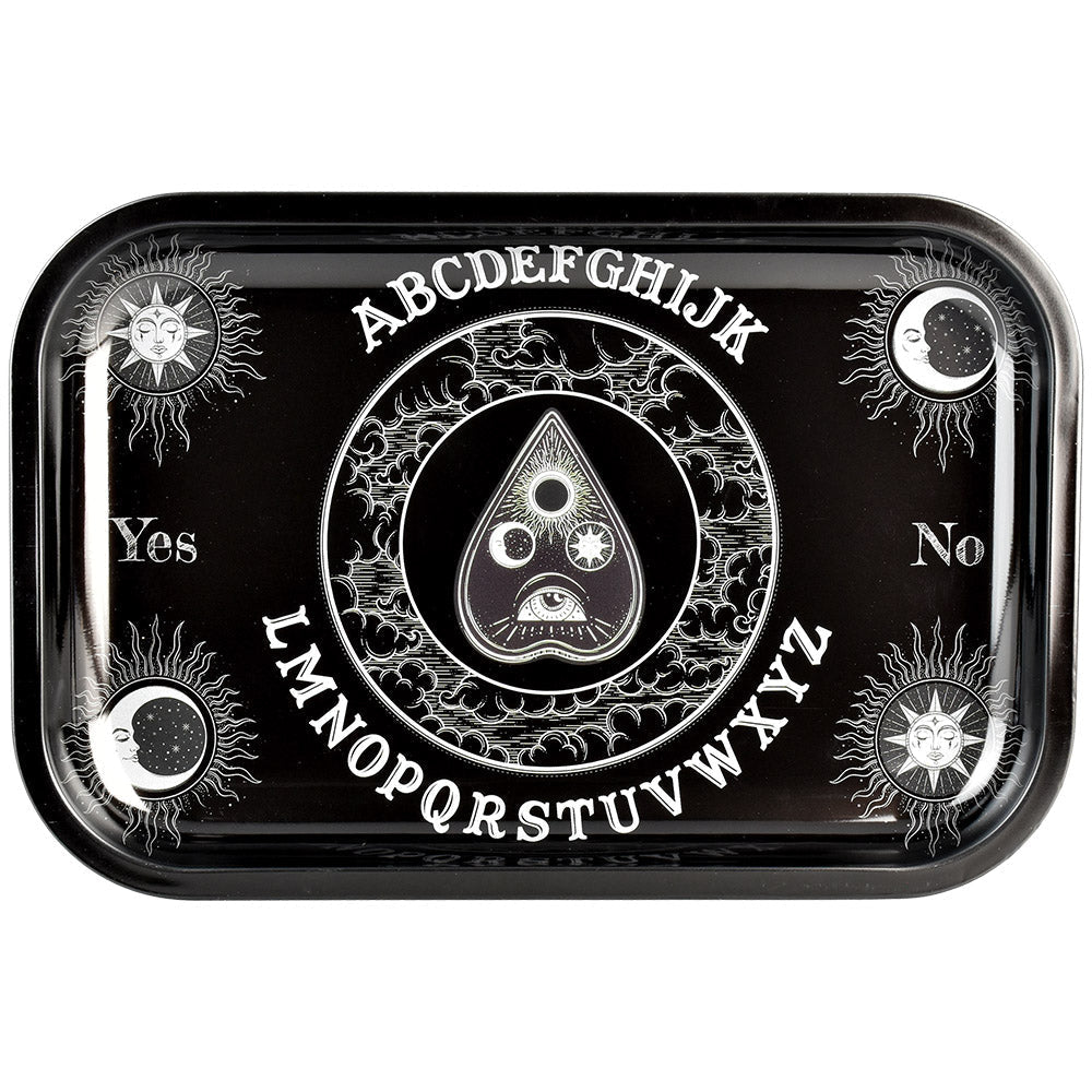 Ouija Board Metal Rolling Tray - 11.25" x 7.5" - Discreet Smoker