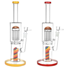Burgeoning Bliss Glass Water Pipe - 12" / 14mm F / Colors Vary - Discreet Smoker