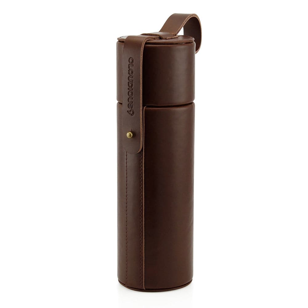 Hydrology9 Leather Carrying Case - Dark Brown - Discreet Smoker