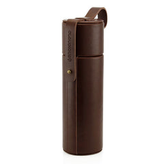 Hydrology9 Leather Carrying Case - Dark Brown - Discreet Smoker