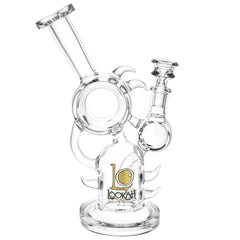 Lookah Glass Hedgehog Recycler Water Pipe | 9.75" | 14mm F - Discreet Smoker
