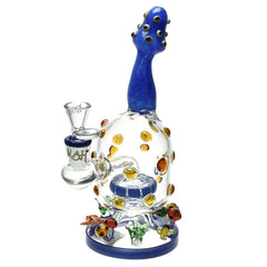 Lookah Glass Spotted Mushroom Water Pipe - 9" / 14mm F - Discreet Smoker