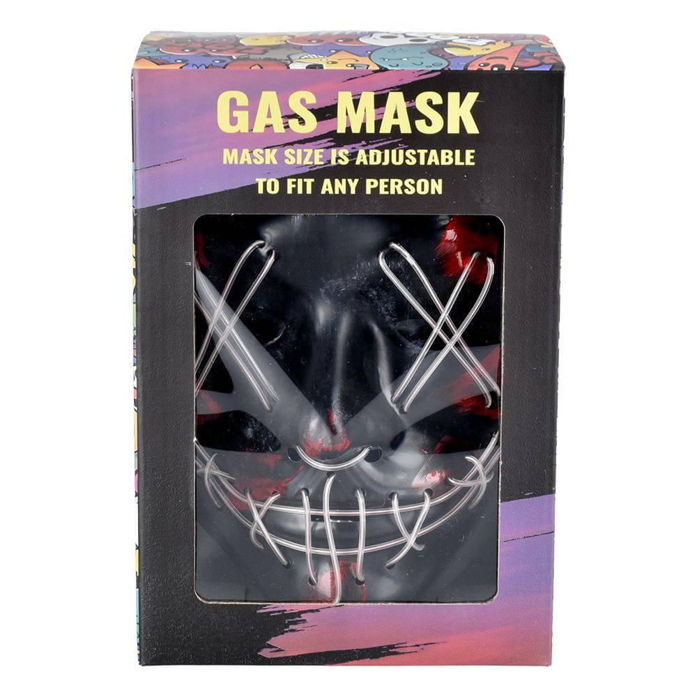 Scary Purge Light Up Gas Mask & Acrylic Water Pipe Set - 8" - Discreet Smoker