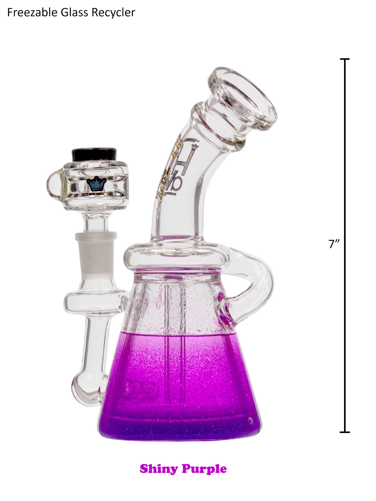 Krave Glass Freeze Recycler Bong - Discreet Smoker