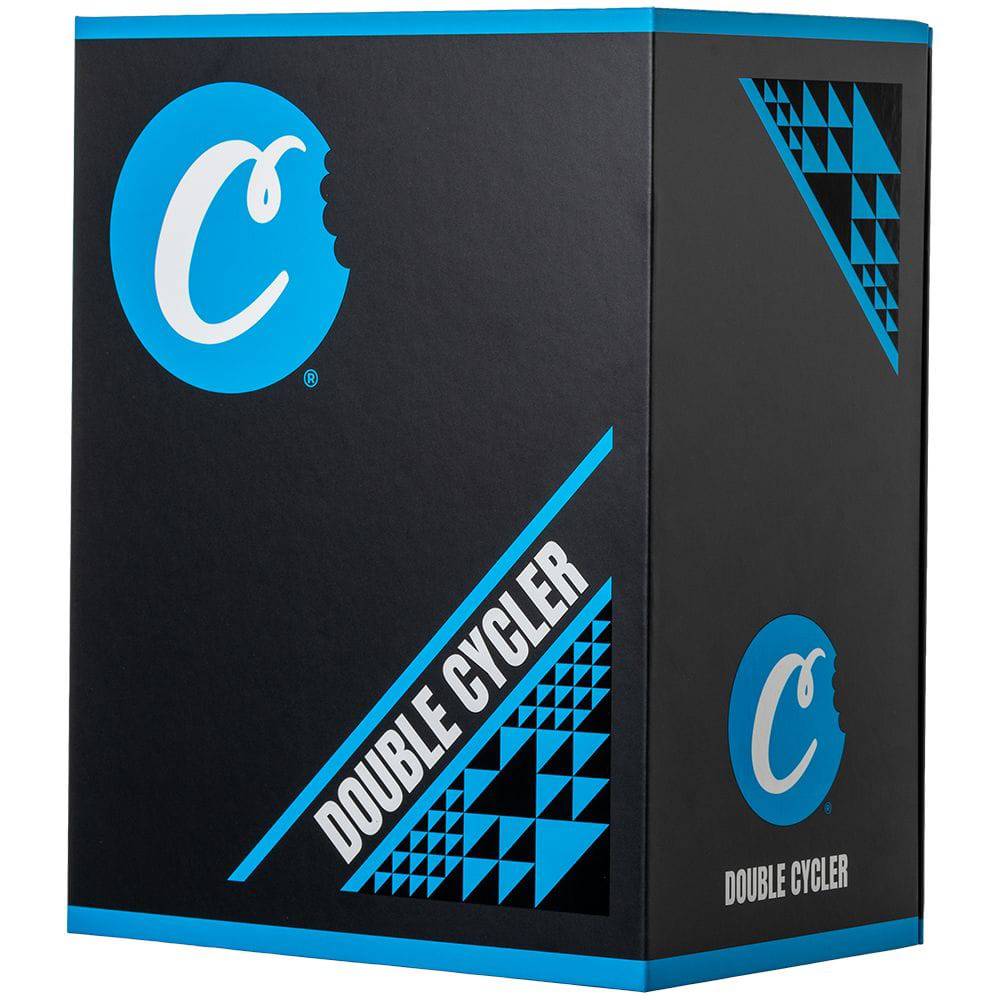 Cookies Double Cycler Glass Water Pipe - 9" / 14mm F - Discreet Smoker